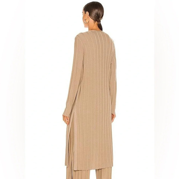 THEORY Wide Rib Cardigan - Tan NWT - Picture 3 of 5